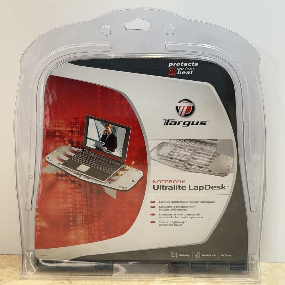 Targus Ultralite Folding LapDesk PA243U Laptop Computer Adjustable Portable NEW